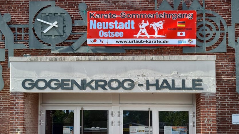 Unser Banner des Karate Sommerlehrgangs